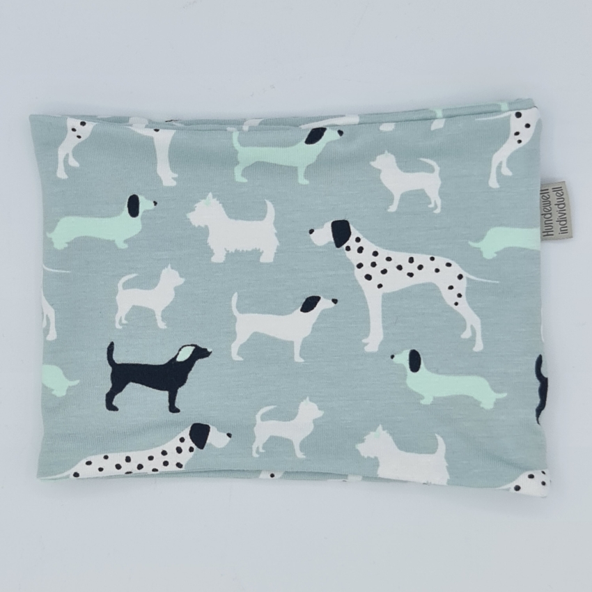 Loop für Hunde in Mint mit Hunden